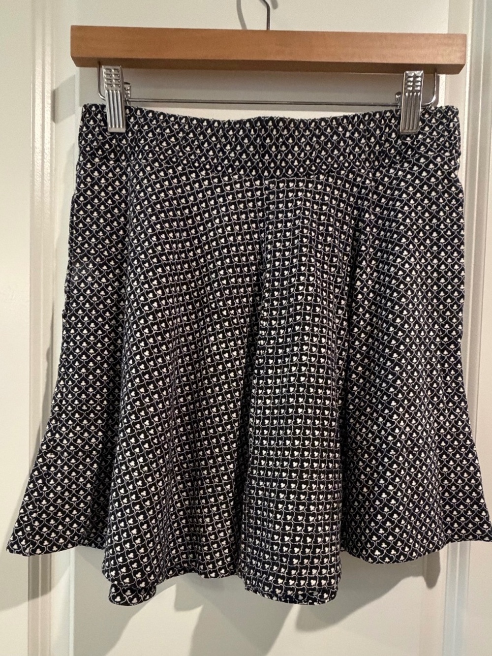 Loft Black Plaid Mini Skirt XS